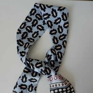 Ann Taylor Silk Pink/Blue Small Scarf/Neck Scarf